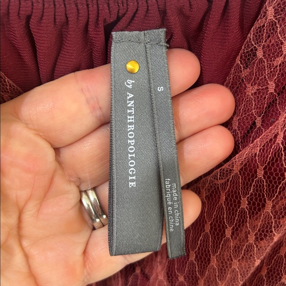 BY ANTHROPOLOGIE Tulle Sheer Balloon Sleeve Blouse Size Small - Picture 7 of 16